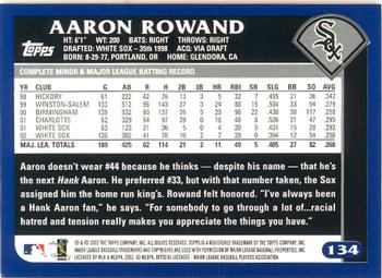 2003 Topps - Home Team Advantage #134 Aaron Rowand Back