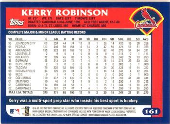 2003 Topps - Home Team Advantage #161 Kerry Robinson Back