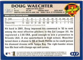 2003 Topps - Home Team Advantage #317 Doug Waechter Back