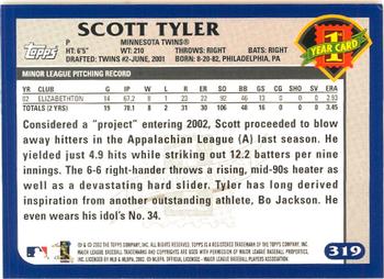 2003 Topps - Home Team Advantage #319 Scott Tyler Back