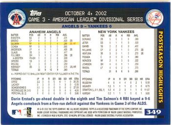 2003 Topps - Home Team Advantage #349 Francisco Rodriguez / Darin Erstad / Tim Salmon Back