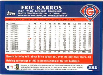 2003 Topps - Home Team Advantage #382 Eric Karros Back