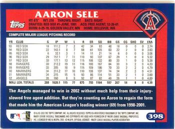 2003 Topps - Home Team Advantage #398 Aaron Sele Back