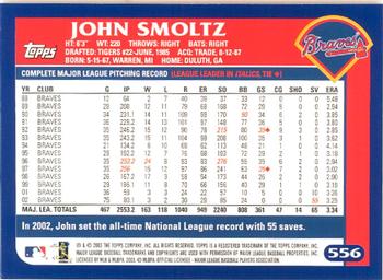 2003 Topps - Home Team Advantage #556 John Smoltz Back