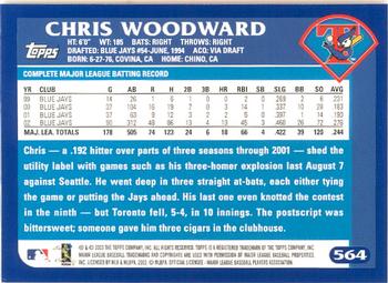 2003 Topps - Home Team Advantage #564 Chris Woodward Back