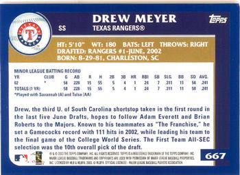 2003 Topps - Home Team Advantage #667 Drew Meyer Back