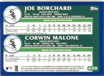 2003 Topps - Home Team Advantage #679 Joe Borchard / Corwin Malone  Back