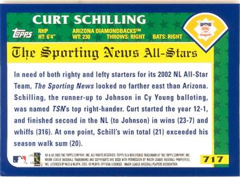 2003 Topps - Home Team Advantage #717 Curt Schilling Back