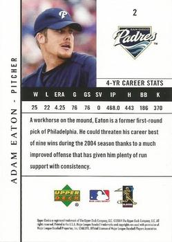 2004 Upper Deck San Diego Padres #2 Adam Eaton Back