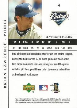 2004 Upper Deck San Diego Padres #4 Brian Lawrence Back