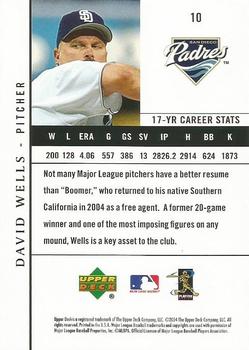 2004 Upper Deck San Diego Padres #10 David Wells Back