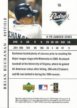 2004 Upper Deck San Diego Padres #16 Brian Buchanan Back