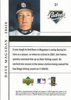 2004 Upper Deck San Diego Padres #31 Dave Magadan Back