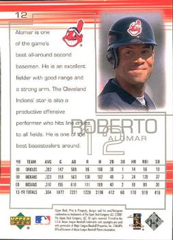2001 Upper Deck Pros & Prospects #12 Roberto Alomar Back