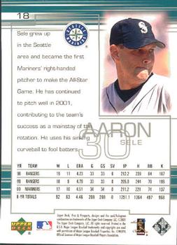 2001 Upper Deck Pros & Prospects #18 Aaron Sele Back