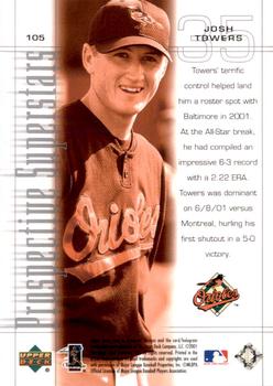 2001 Upper Deck Pros & Prospects #105 Josh Towers Back