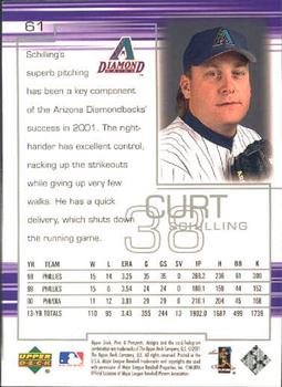 2001 Upper Deck Pros & Prospects #61 Curt Schilling Back