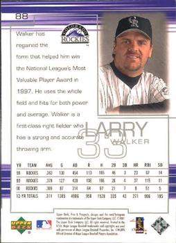 2001 Upper Deck Pros & Prospects #88 Larry Walker Back