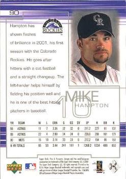 2001 Upper Deck Pros & Prospects #90 Mike Hampton Back