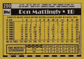 2003 Topps - Vintage Embossed #200 Don Mattingly Back