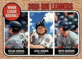 2017 Topps Heritage Minor League #194 Rhys Hoskins / Kyle Jensen / Dylan Cozens Front