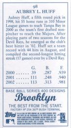 2003 Topps 205 - Brooklyn #98 Aubrey Huff Back