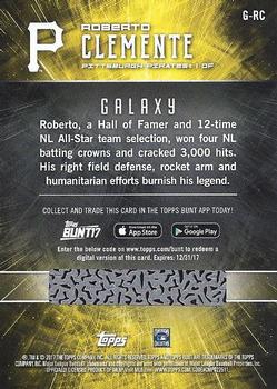 2017 Topps Bunt - Galaxy #G-RC Roberto Clemente Back