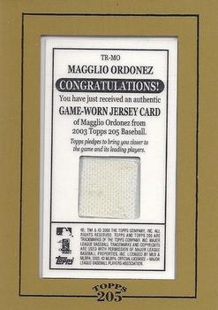 2003 Topps 205 - Relics #TR-MO Magglio Ordonez Back
