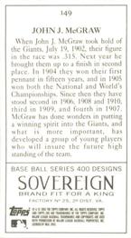 2003 Topps 205 - Sovereign #149 John McGraw Back