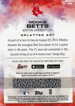 2017 Topps Bunt - Splatter Art #SP-MB Mookie Betts Back