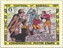 1939 Centennial Stamps #6 Curve Ball Front
