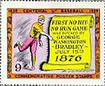 1939 Centennial Stamps #9 First No-Hitter Front