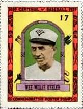 1939 Centennial Stamps #17 Wee Willie Keeler Front