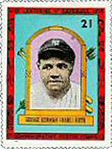 1939 Centennial Stamps #21 George Herman (Babe) Ruth Front