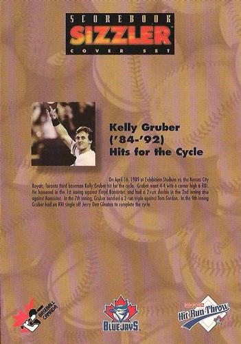 1997 Scorebook Sizzler Toronto Blue Jays #50 Kelly Gruber Back