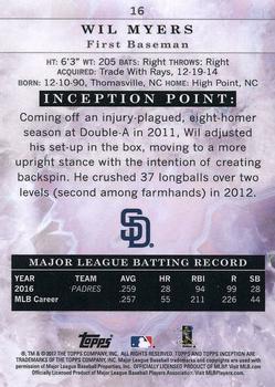 2017 Topps Inception - Green #16 Wil Myers Back