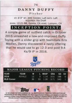 2017 Topps Inception - Magenta #74 Danny Duffy Back