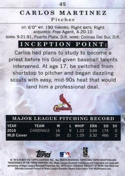 2017 Topps Inception - Red #45 Carlos Martinez Back