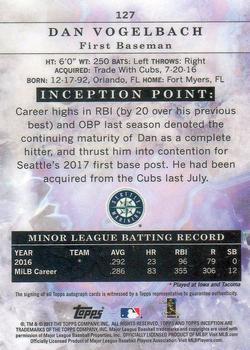 2017 Topps Inception - Red #127 Dan Vogelbach Back