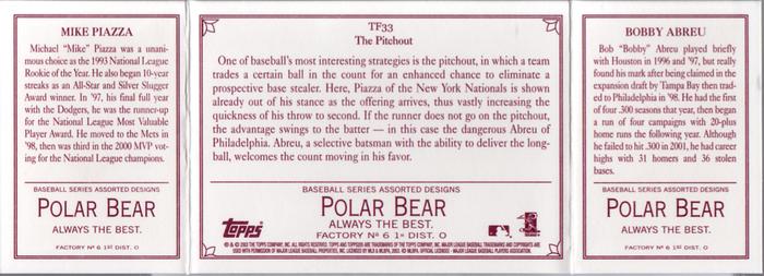 2003 Topps 205 - Triple Folder Polar Bear #TF33 Bobby Abreu / Mike Piazza Back