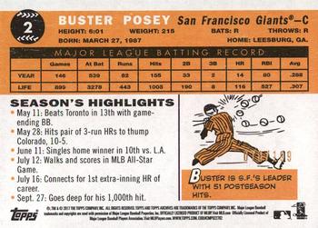 2017 Topps Archives - Peach #2 Buster Posey Back