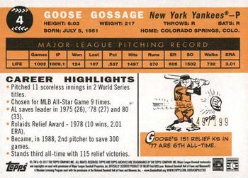 2017 Topps Archives - Peach #4 Goose Gossage Back