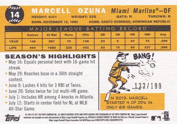 2017 Topps Archives - Peach #14 Marcell Ozuna Back