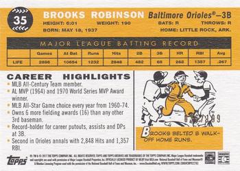 2017 Topps Archives - Peach #35 Brooks Robinson Back