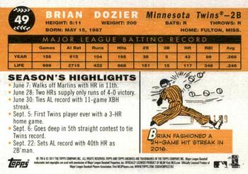 2017 Topps Archives - Peach #49 Brian Dozier Back