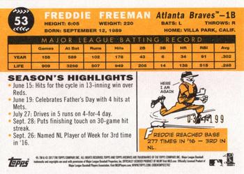 2017 Topps Archives - Peach #53 Freddie Freeman Back
