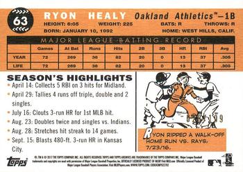 2017 Topps Archives - Peach #63 Ryon Healy Back