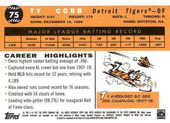 2017 Topps Archives - Peach #75 Ty Cobb Back