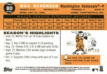 2017 Topps Archives - Peach #80 Max Scherzer Back