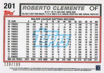 2017 Topps Archives - Peach #201 Roberto Clemente Back